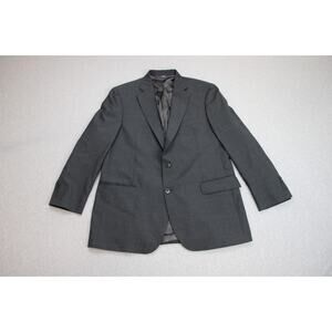 Brooks Brothers Blazer Men 44R Charcoal Gray 346 Notch Lapel 2 Button Stretch